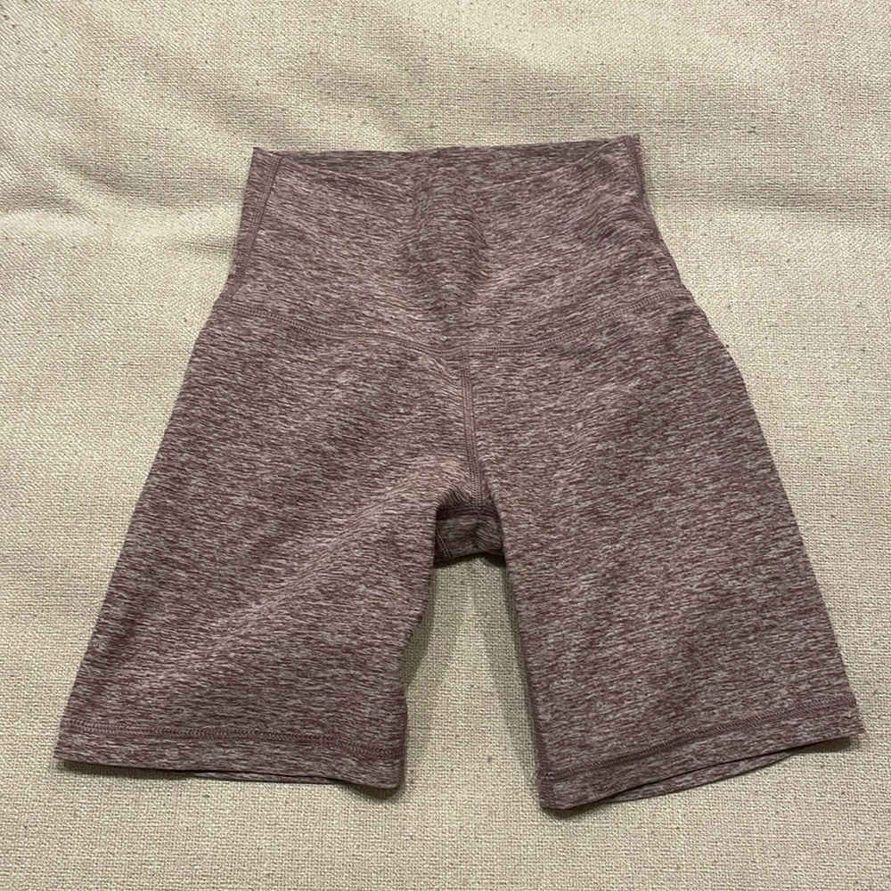Aritzia ‘The Constant’ purple spaced dyed biker shorts XS
